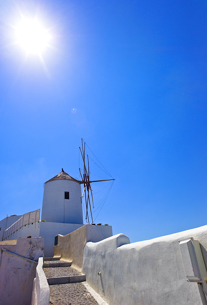 Greece, Cyclades Islands, Santorini, Oia, Old windmill