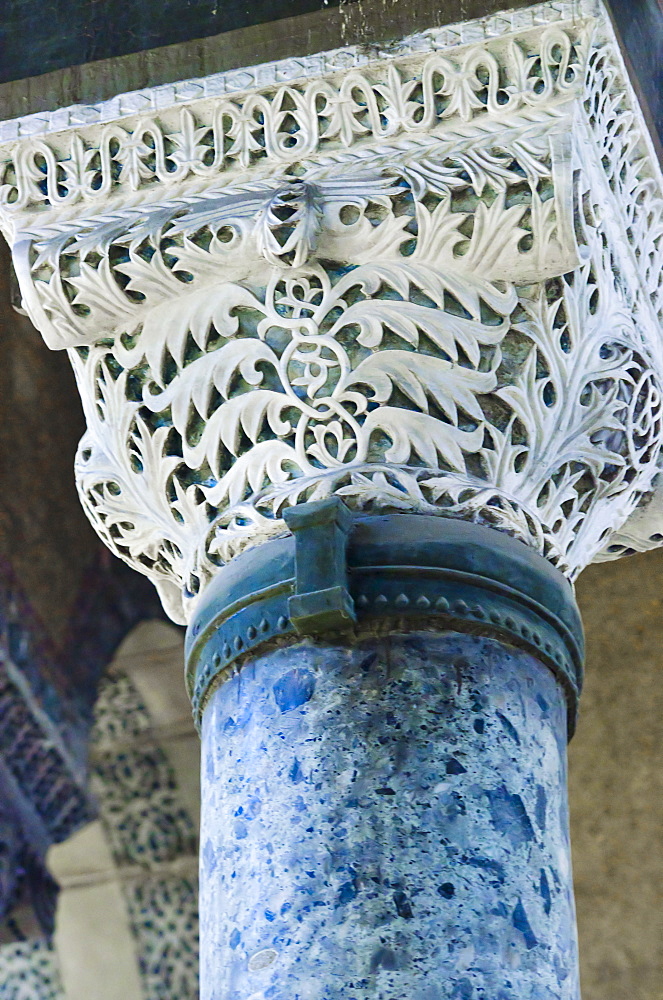 Turkey, Istanbul, Haghia Sophia Mosque column