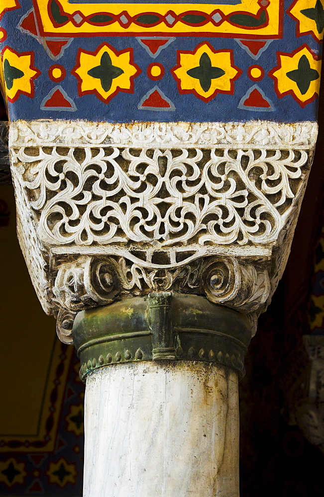 Turkey, Istanbul, Haghia Sophia Mosque column