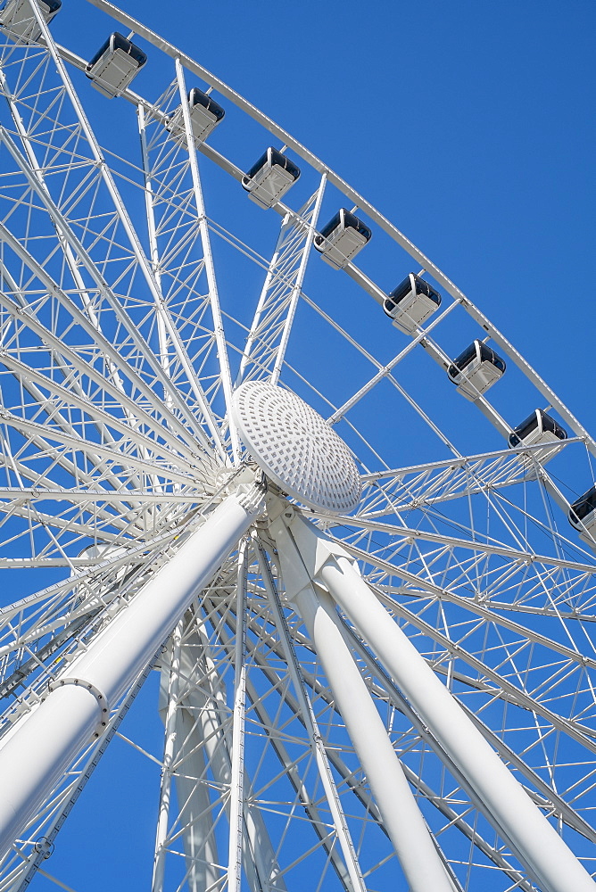 Low angle view of ferris wheel, Seattle, Washington