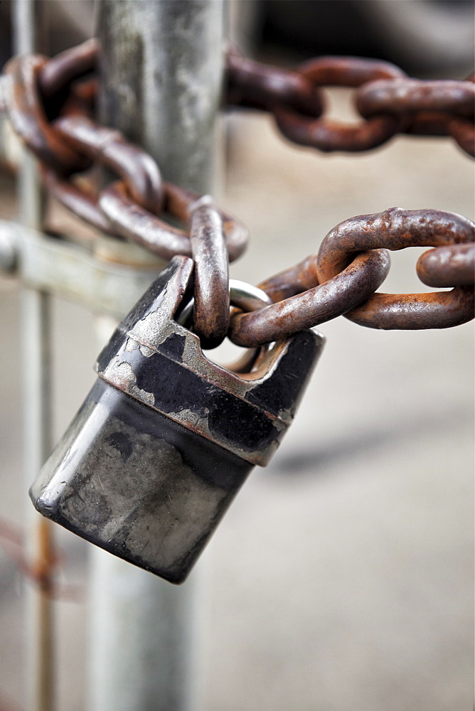 Close-up of padlock