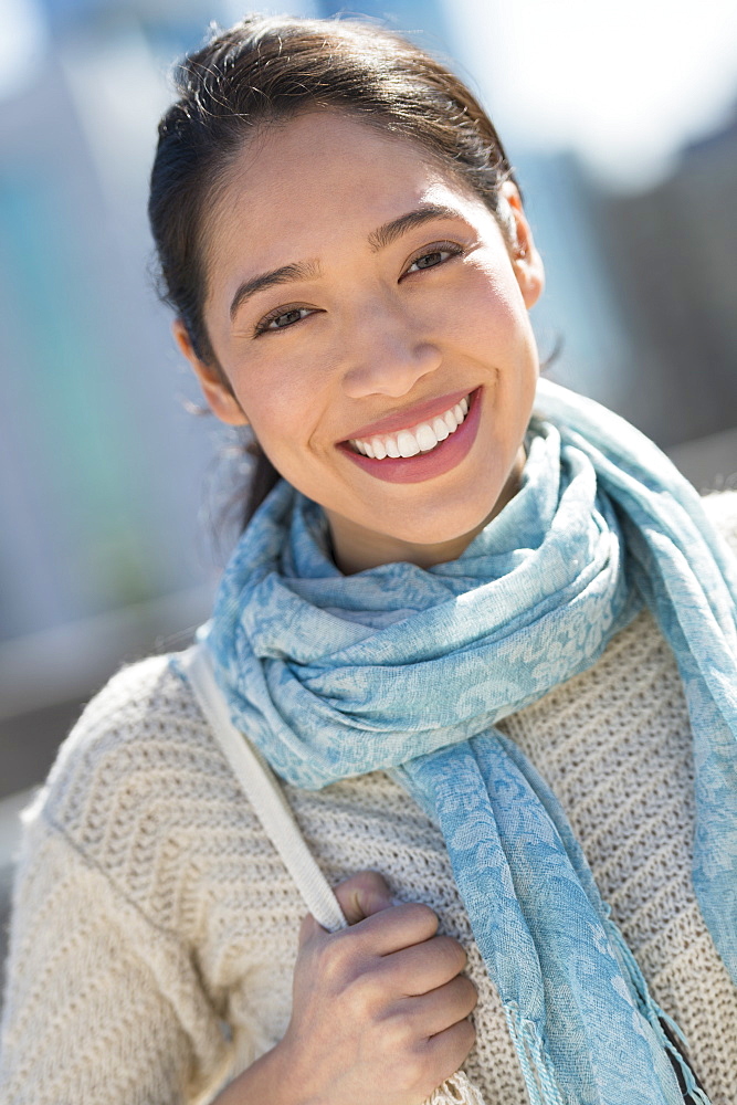 Portrait of smiling young woman