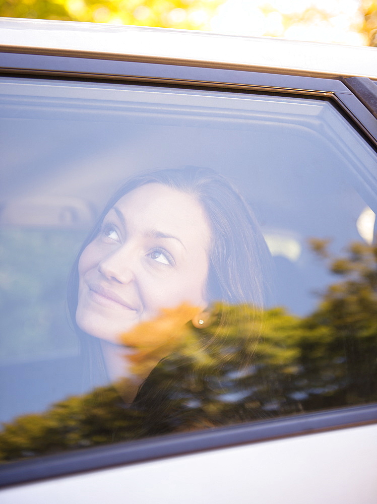 Woman in car