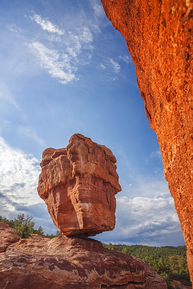 Balanced Rock against clear sky, USA, Colorado, Colorado Springs