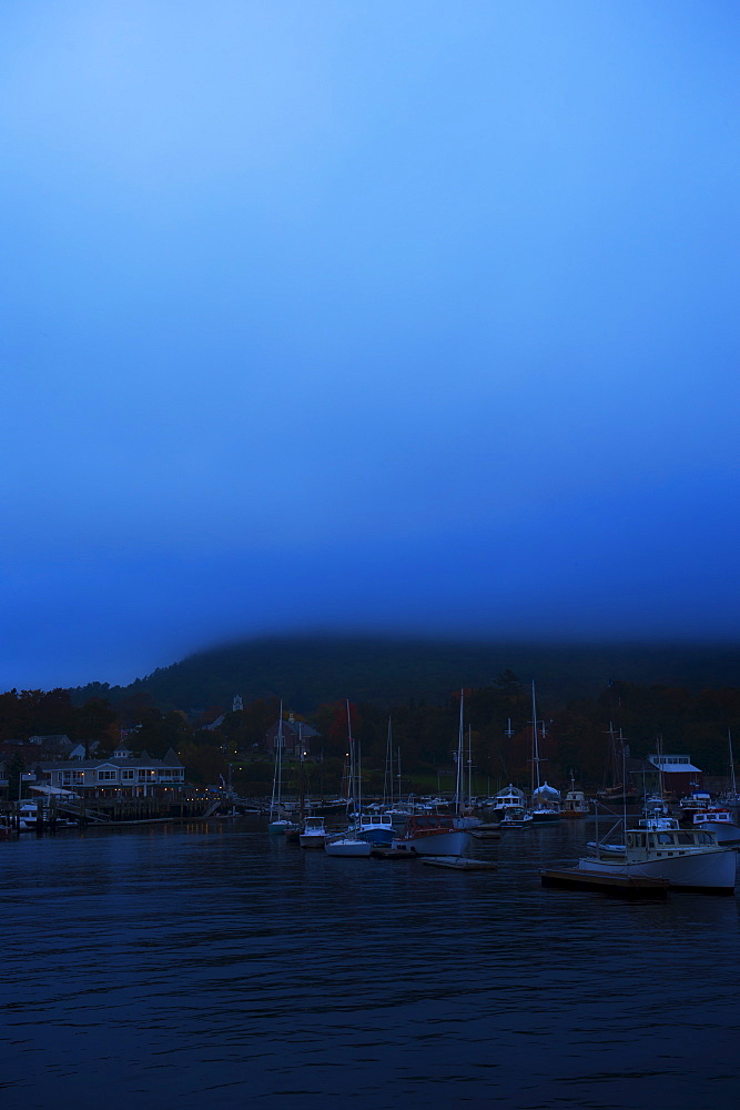 Harbor at dusk, Camden, Maine