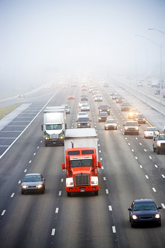 Traffic on large highway