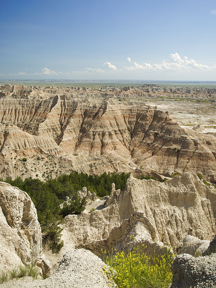 Scenic view of canyons