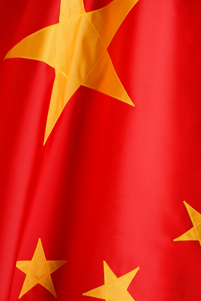 Close up of flag of China