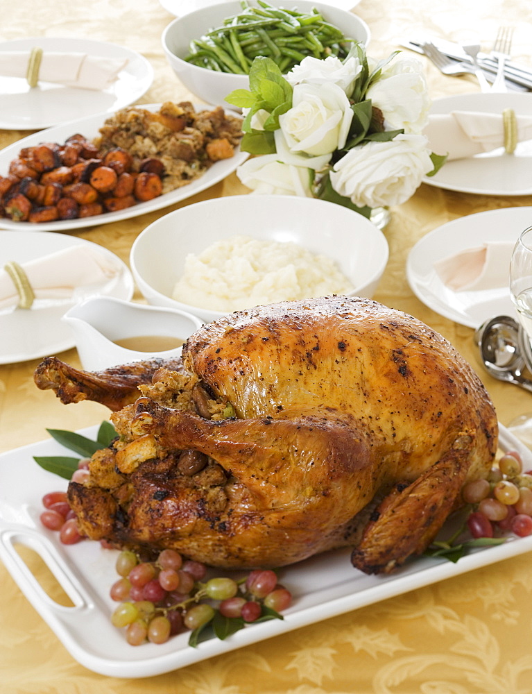 Table set for Thanksgiving