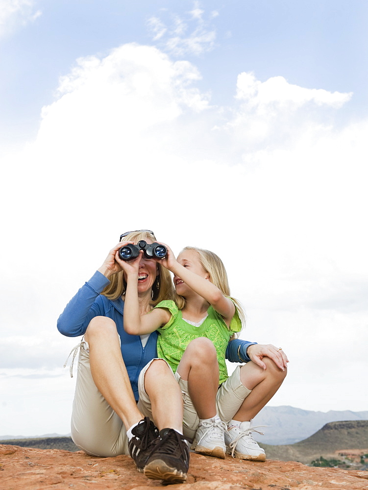 A mother and daughter at Red Rock