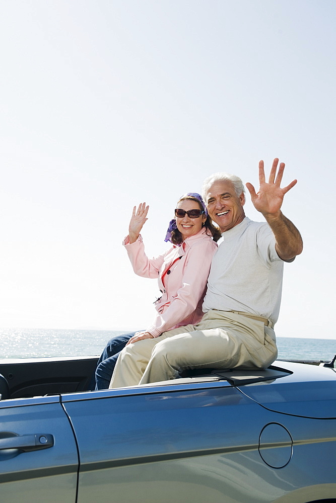 Couple on road trip