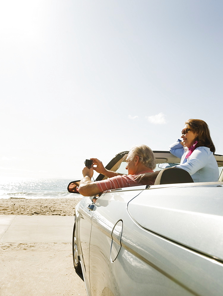 Couple on road trip