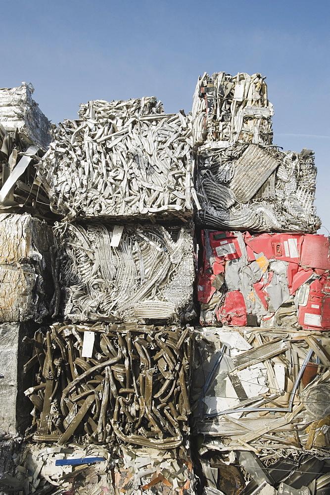 Stack of recycled metal