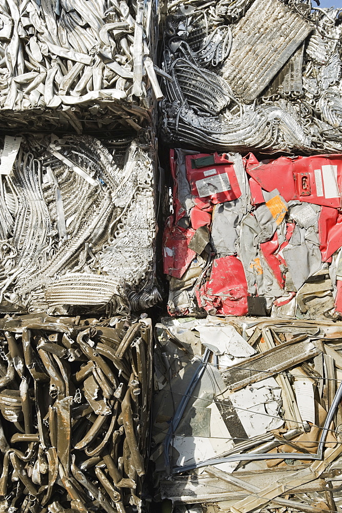 Stacks of recycled metal