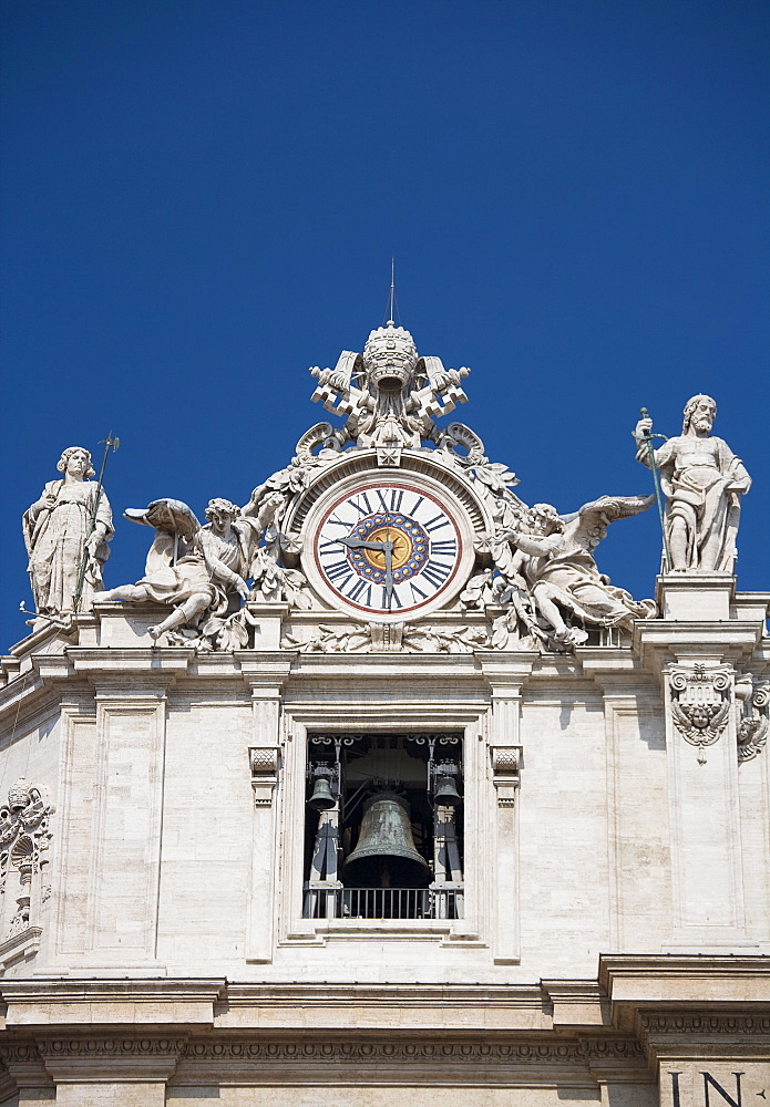 Clock on St. Peterâ€™s Basilica, Italy