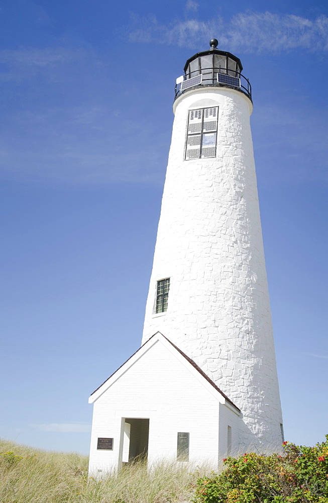 View of lighthouse, Great Point, Nantucket Island, Massachusetts, USA