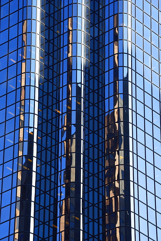 Financial District, Reflections in glass building, Boston, Massachusetts,USA