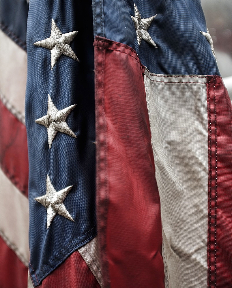 Close-up of American flag