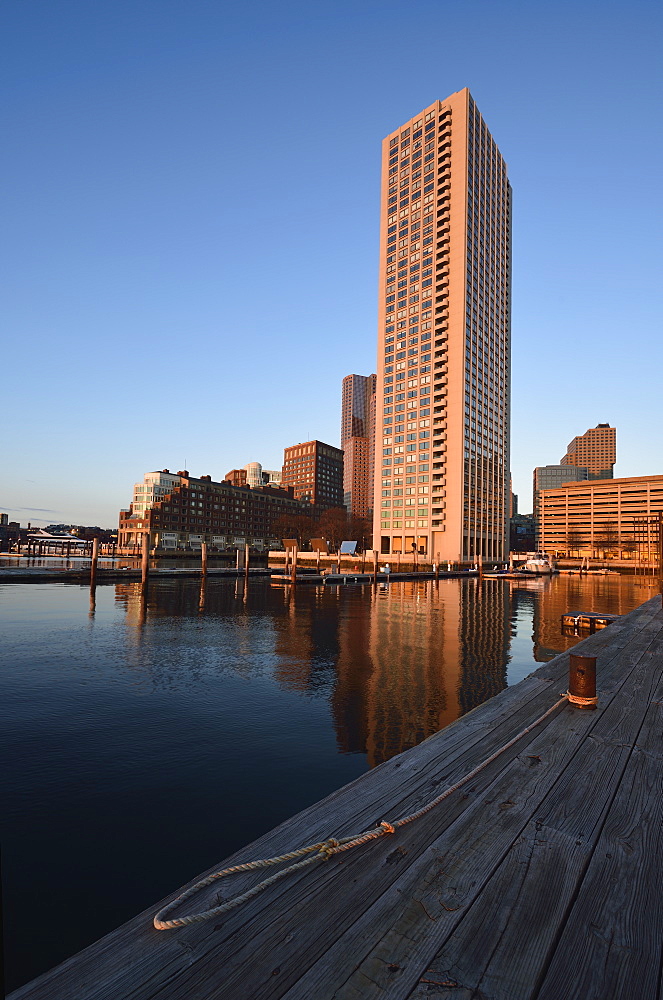 Waterfront from Central Wharf, USA, Massachusetts, Boston