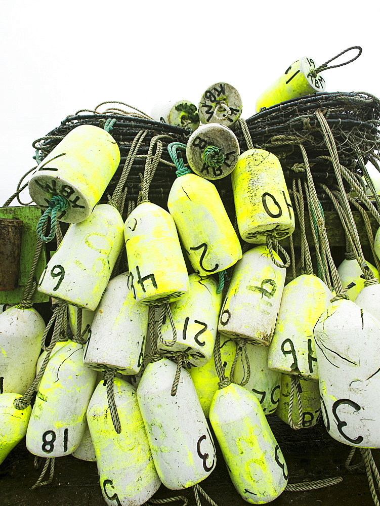 Stack of nets, Rockaway Beach, Oregon