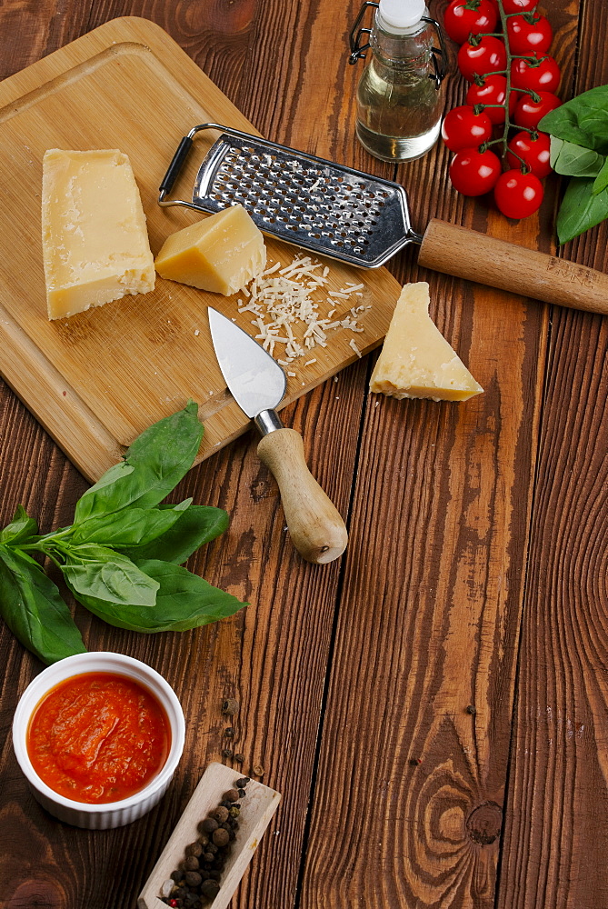 Ingredients for Margherita pizza