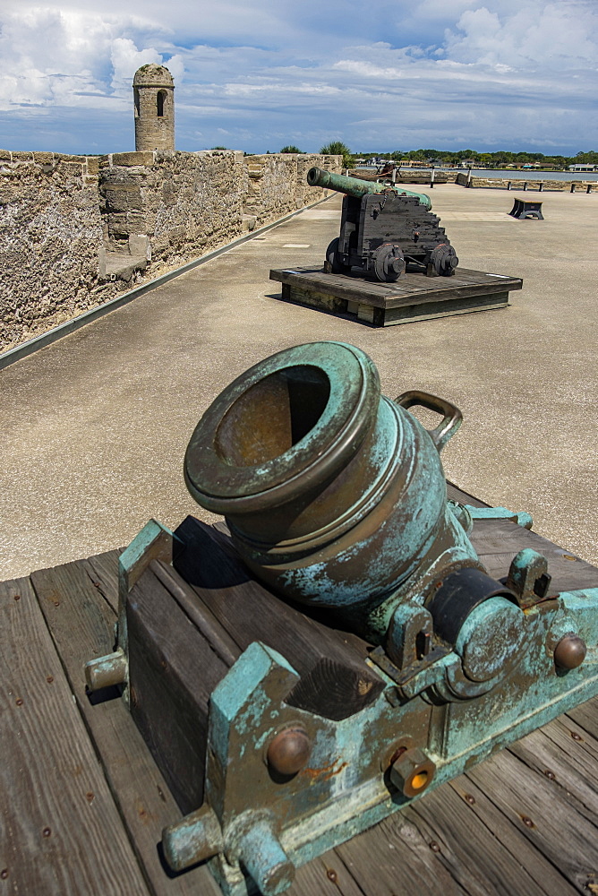 Cannons on Castillo de San Marcos in St. Augustine, USA