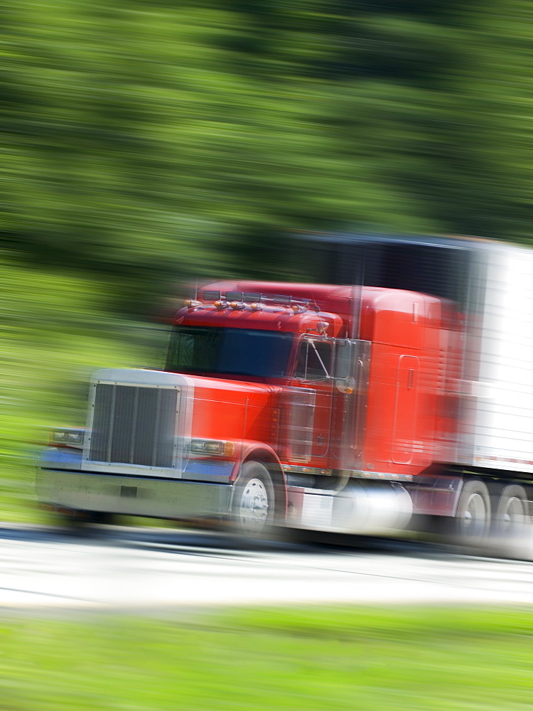 Semi truck on highway