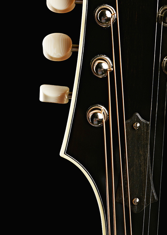 Close up of classical guitar - headstock