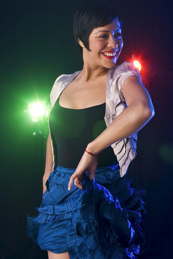 Woman dancing at nightclub