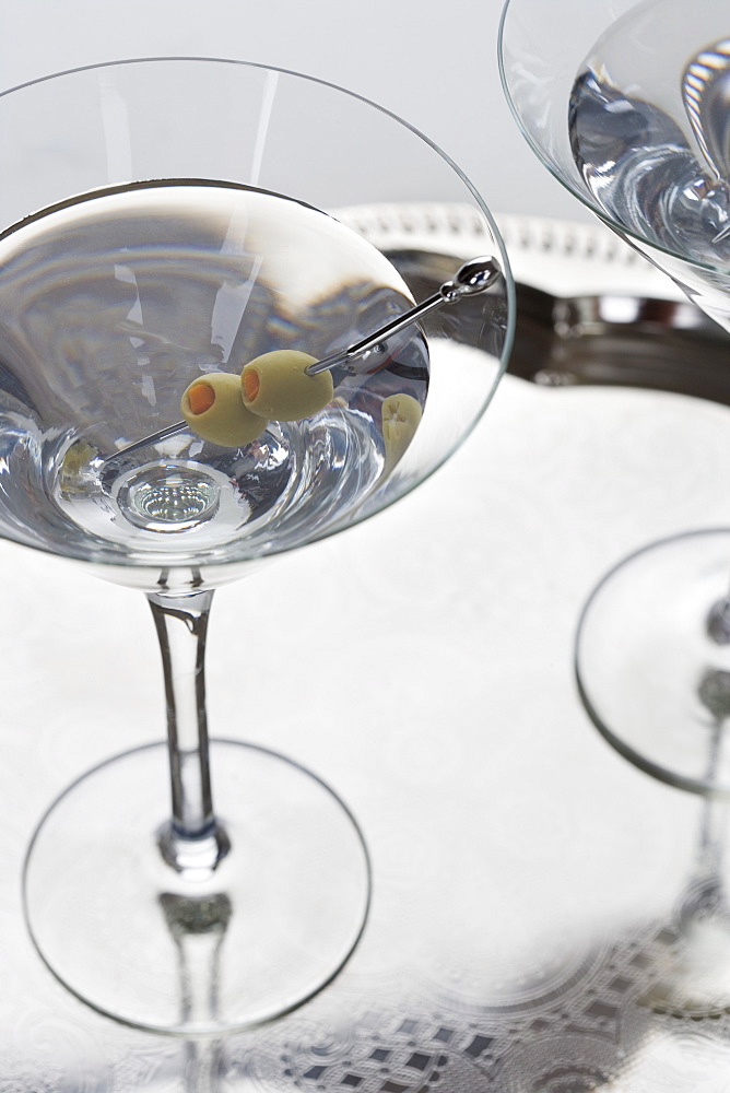 Closeup of a martini cocktail