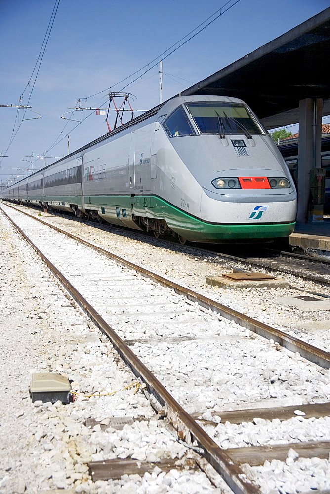 Train waiting for departure  Italy