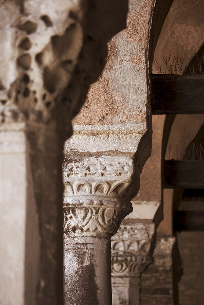 Columns Byzantine church of Santa Fosca Torcello Italy