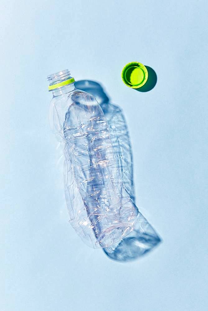 Studio shot of empty plastic bottle