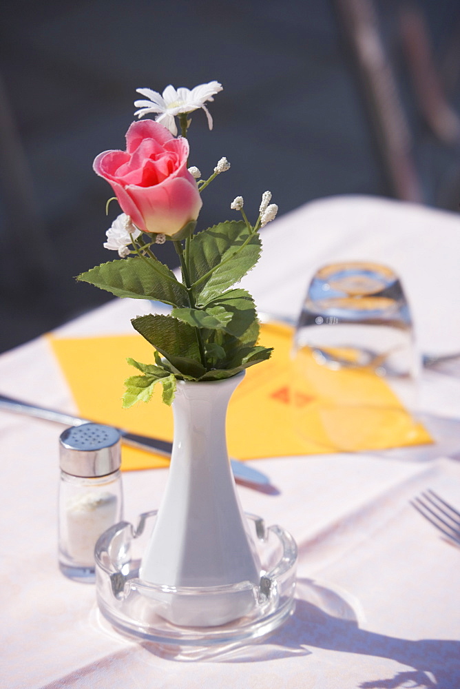 Restaurant detail on a table in Venice Italy