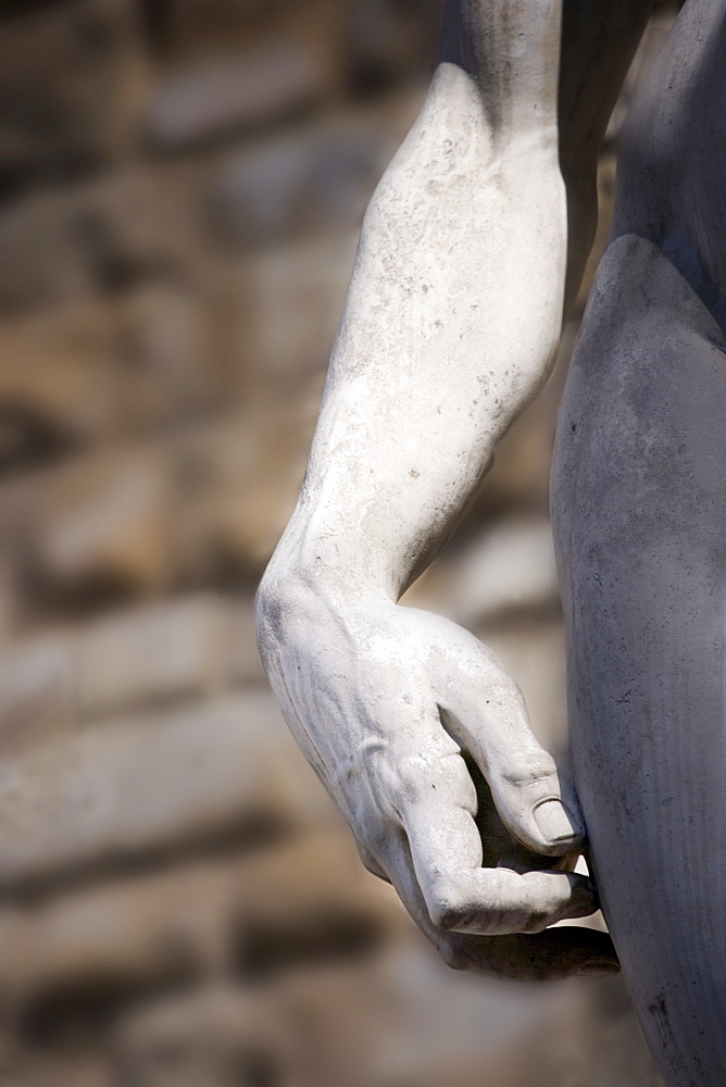 Hand of Michelangelo's David Piazza della Signoria Florence Italy