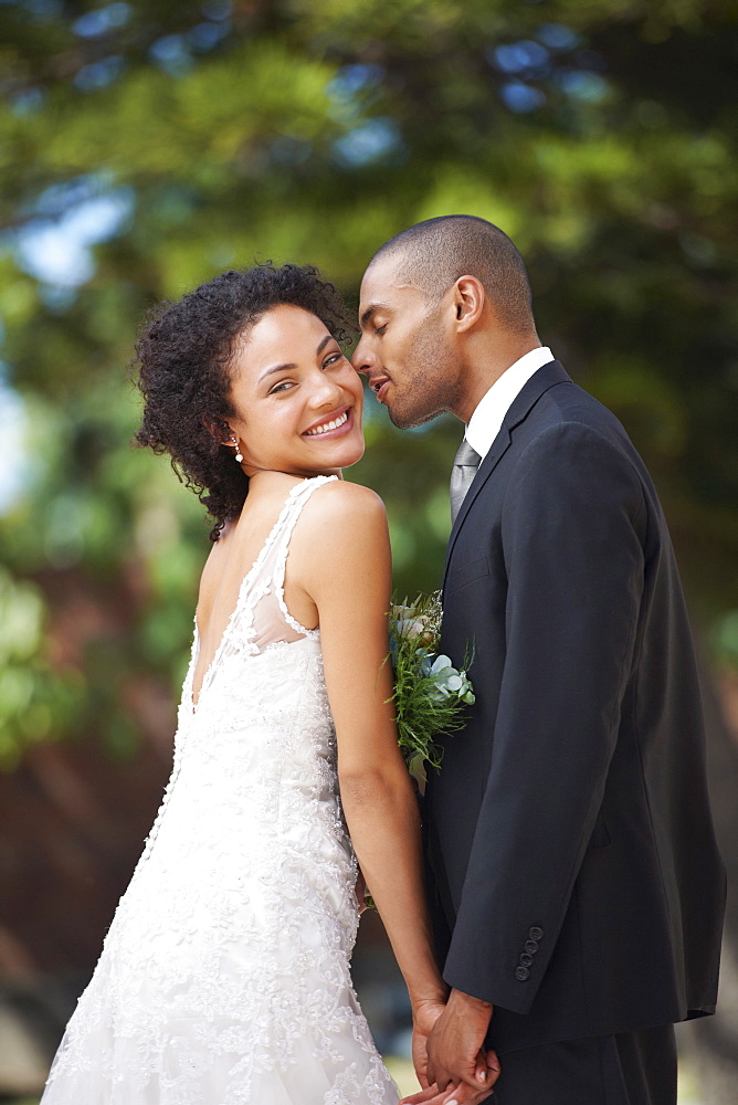 Portrait of bride and groom