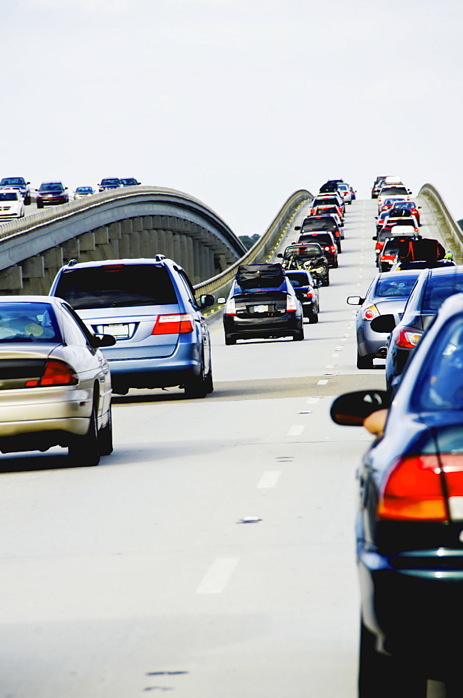 Cars in traffic jam