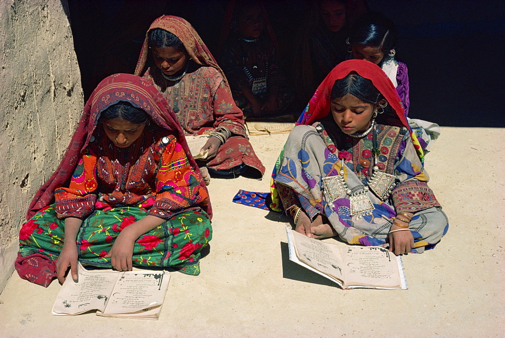 Baluchi school children, Pakistan, Asia