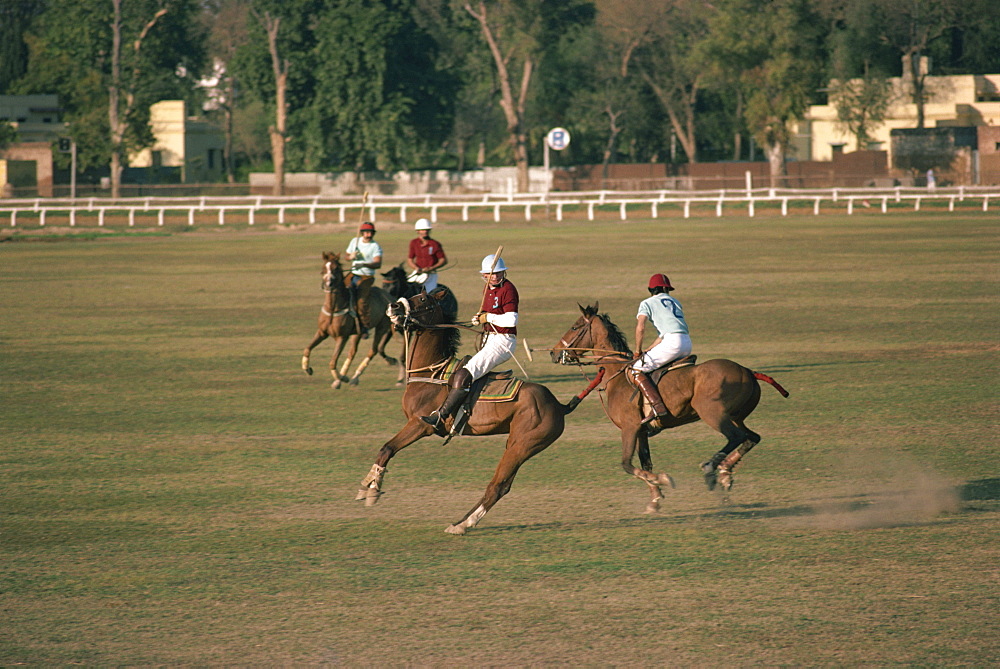 A game of polo at the Lahore Race Club in Pakistan, Asia