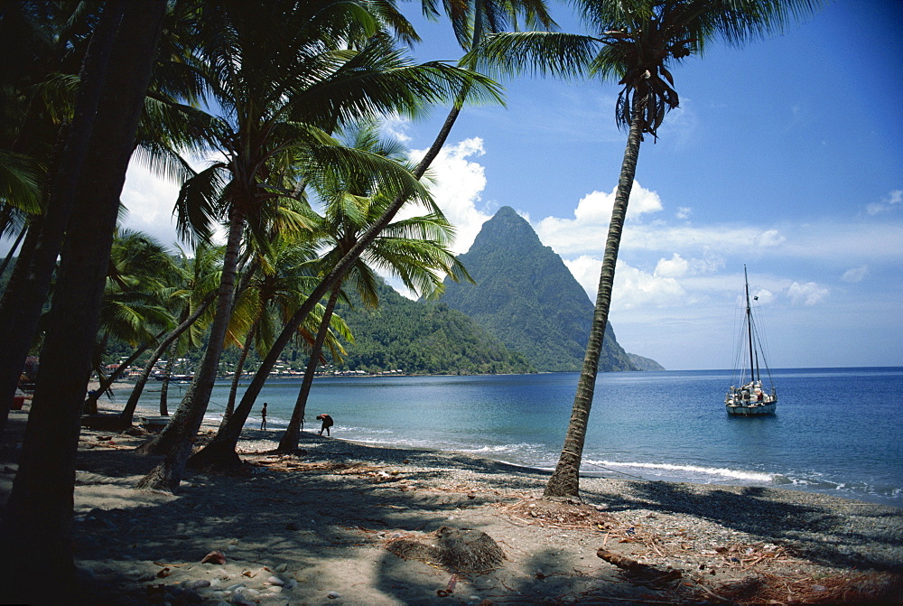 Pitons, St. Lucia, Windward Islands, West Indies, Caribbean, Central America