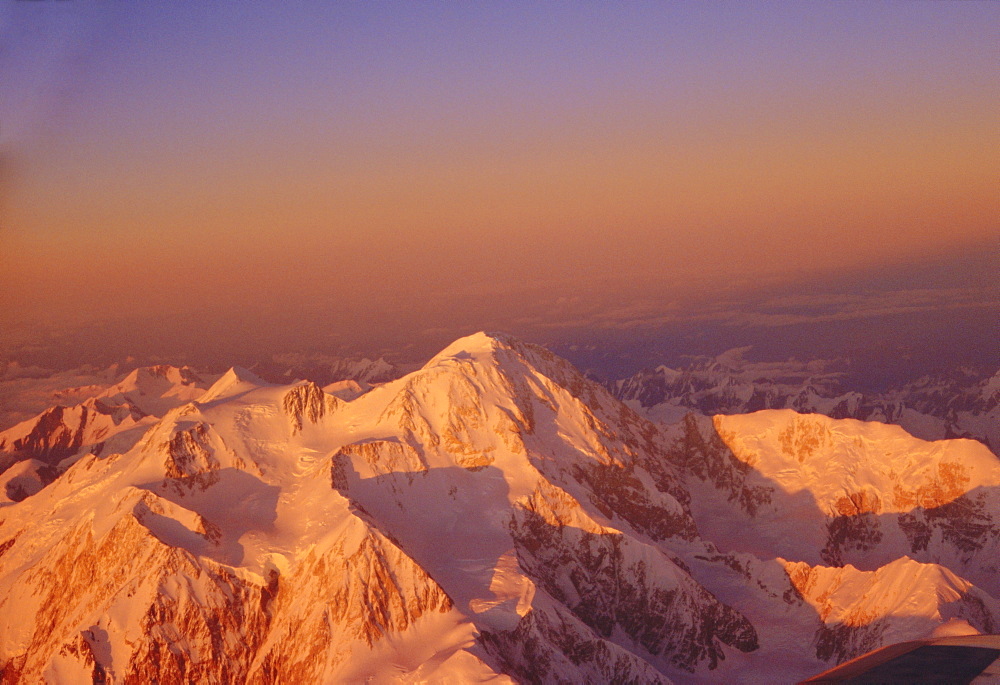 Aerial view of Mount McKinley, Alaska, USA, North America