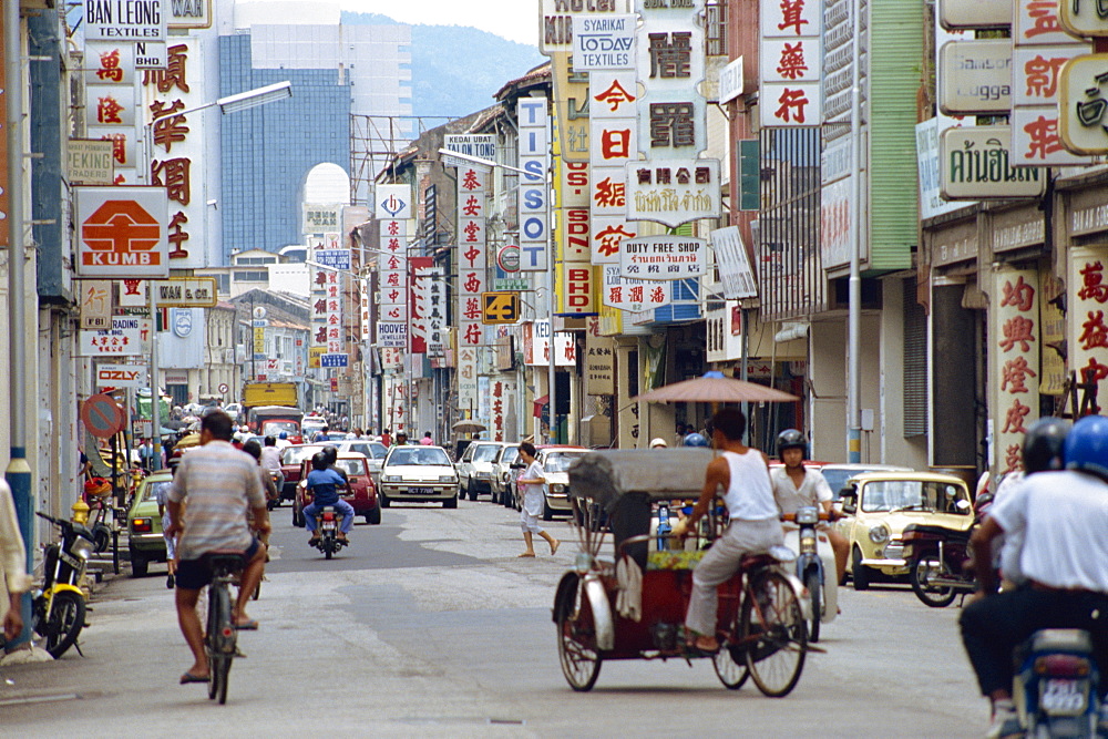 Chinatown in the 1980s, Georgetown, Penang, Malaysia, Southeast Asia, Asia