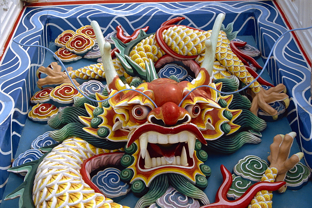 Detail on new Chinese Temple, Kuala Lumpur, Malaysia, Southeast Asia, Asia