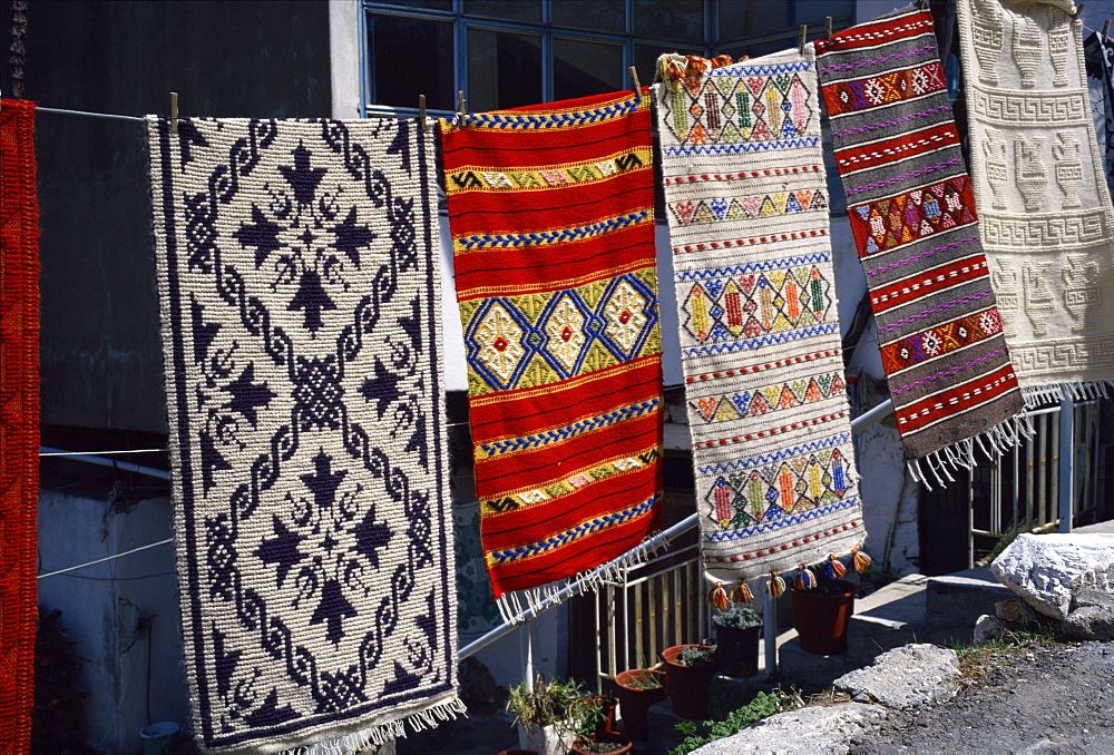 Carpets for sale, Crete, Greece, Europe