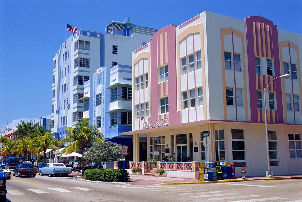 Art deco area, Miami Beach, Miami, Florida, United States of America, North America