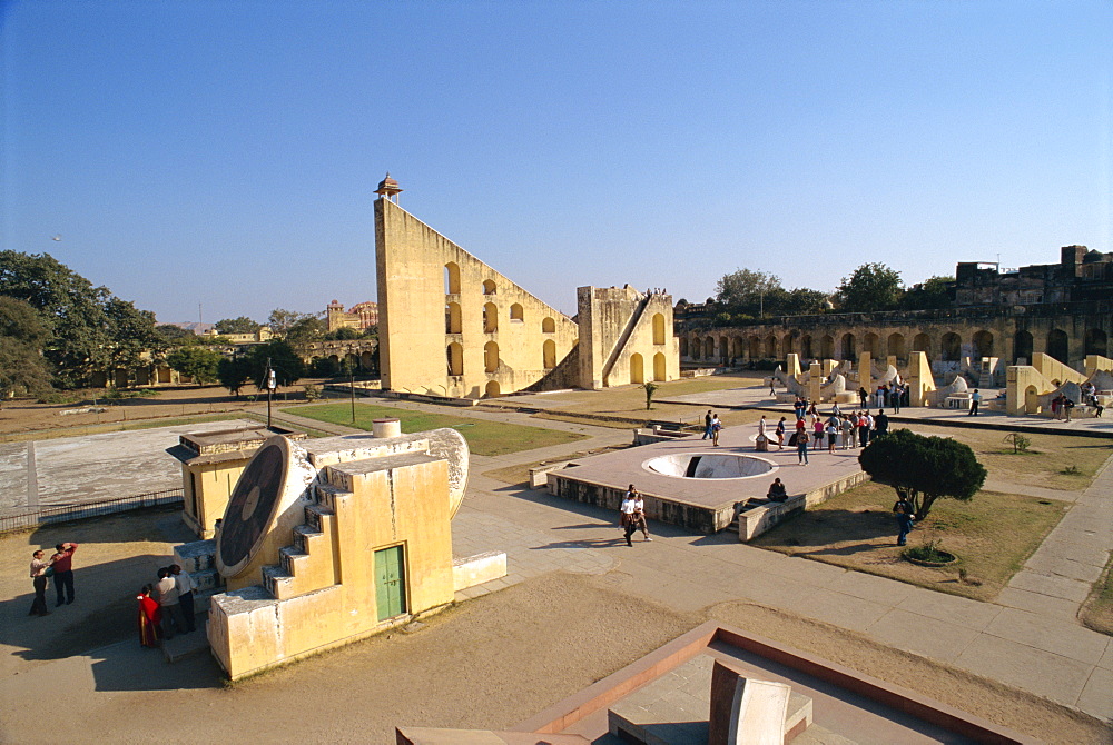 The Jantar Mantar built between 1728 and 1734 by Jai Singh II as an observatory, Jaipur, Rajasthan state, India, Asia