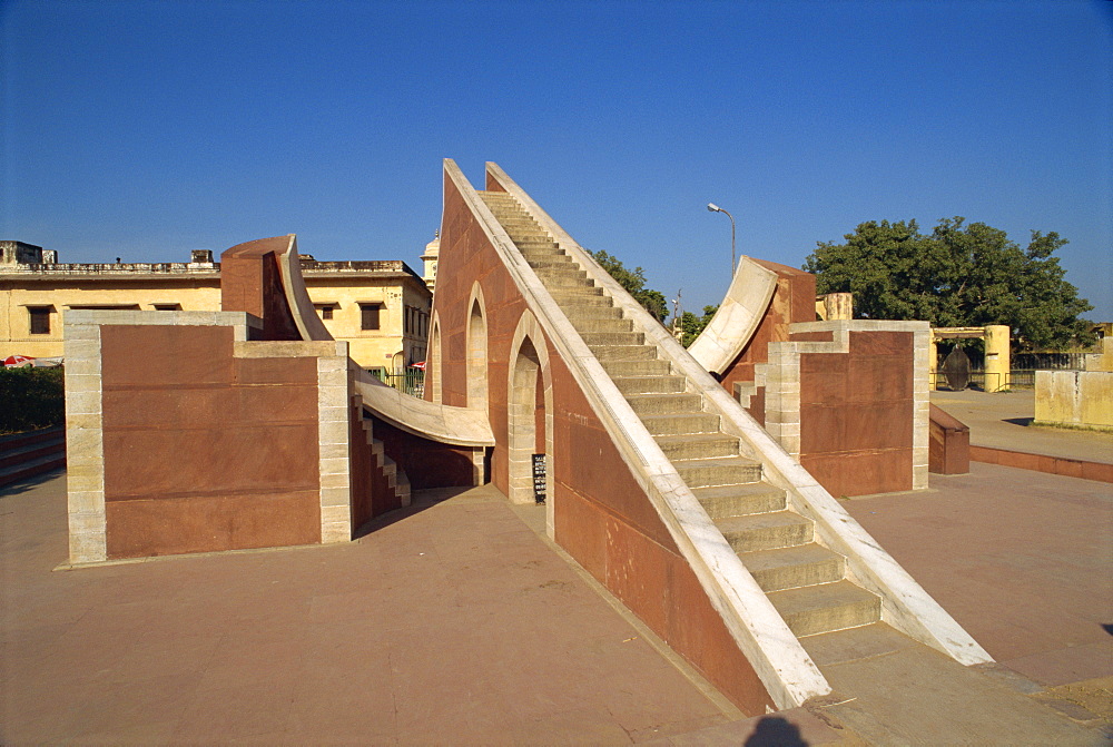 The Jantar Mantar built between 1728 and 1734 by Jai Singh II as an observatory, Jaipur, Rajasthan state, India, Asia