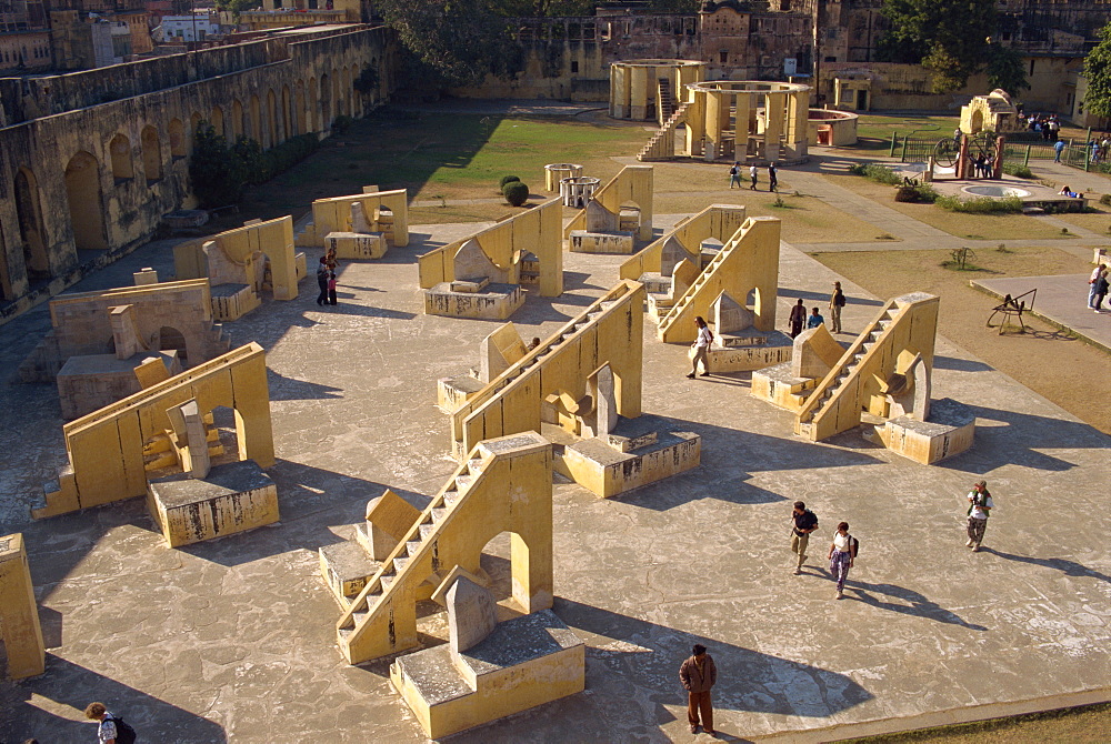 The Jantar Mantar built between 1728 and 1734 by Jai Singh II as an observatory, Jaipur, Rajasthan state, India, Asia