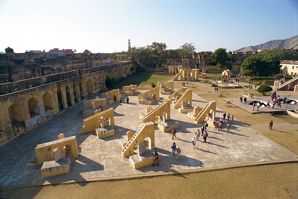 The Jantar Mantar built between 1728 and 1734 by Jai Singh II as an observatory, Jaipur, Rajasthan state, India, Asia