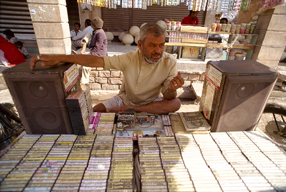 Tape cassettes for sale, Jodhpur, Rajasthan state, India, Asia